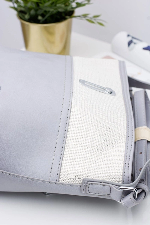 Damska Szaro Srebrna Torebka Worek Monnari