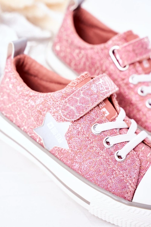 Dziecięce Trampki Na Rzep BIG STAR HH374027 Różowe