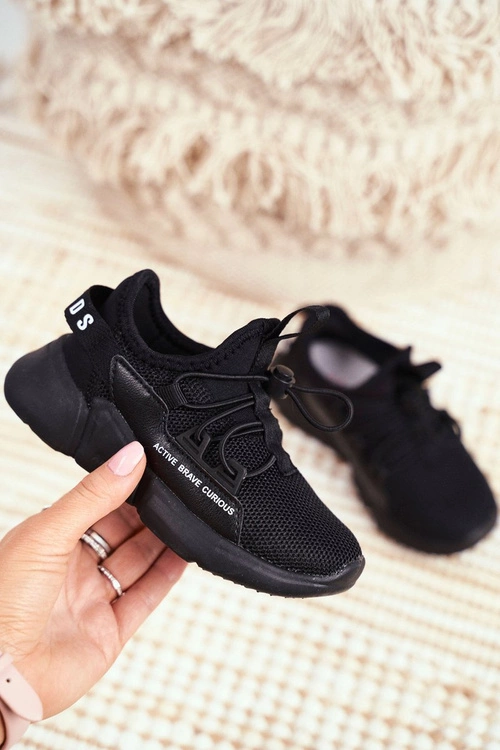 Sportowe Buty Dziecięce Młodzieżowe Czarne ABCKIDS B012210073