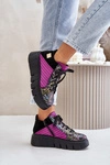 Skórzane Sneakersy Na Platformie Maciejka 06767-15 Fuksja