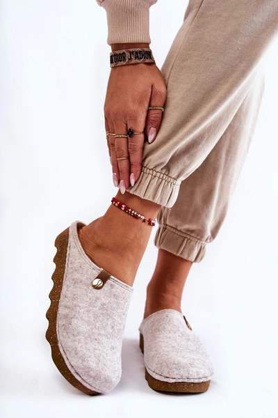 Domowe Papcie Klapki Profilaktyczne Inblu DK-08-002 Beżowe