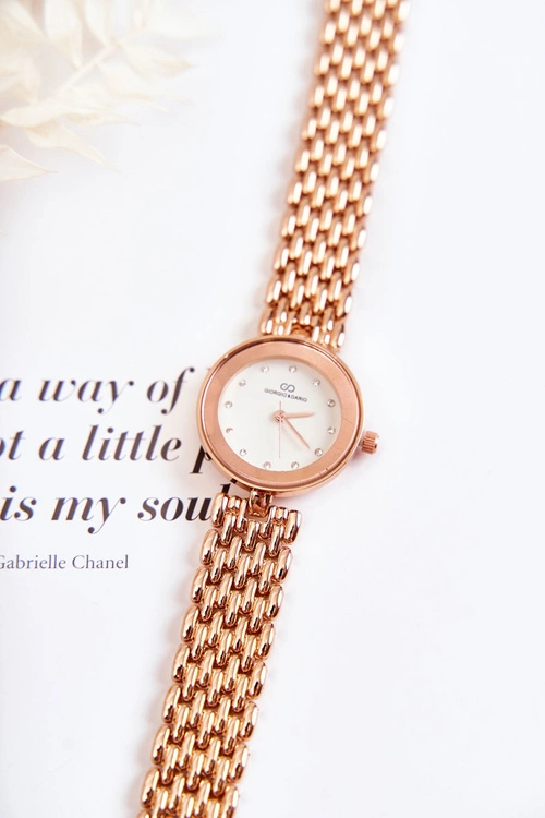 Damski Zegarek Giorgio & Dario Z Cyrkoniami Na Tarczy Różowe Złoto