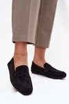 Loafersy Mokasyny Damskie Płaskie Czarne Roseline