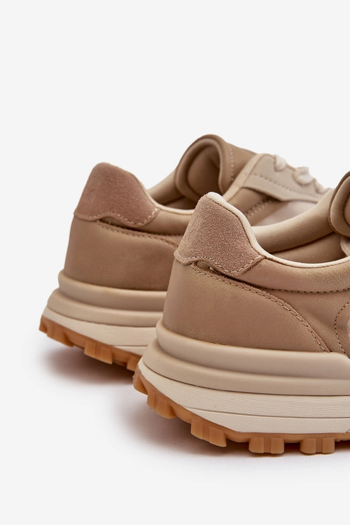 Męskie Sneakersy Big Star NN174067 Memory Foam System Beżowe