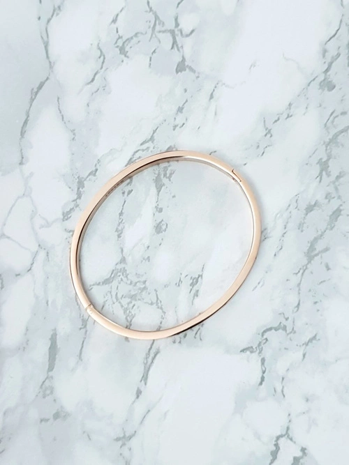 Damska Bransoletka Stalowa Z Cyrkoniami 4mm Różowe Złoto Valerii