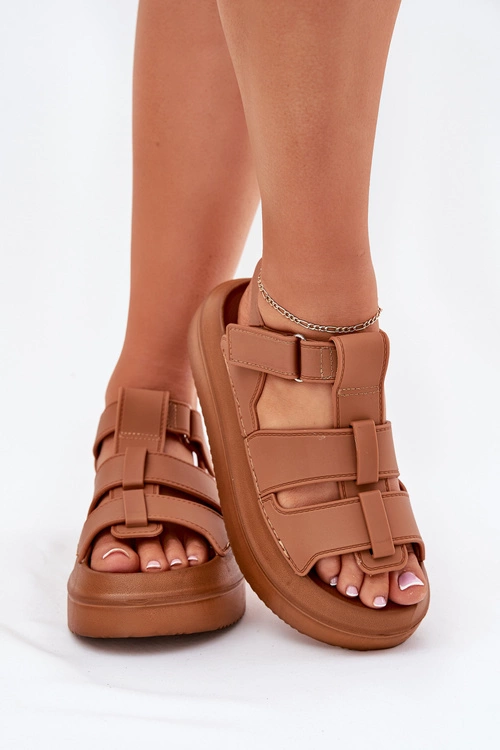 Sandały Damskie Na Platformie Camel Nitavelia