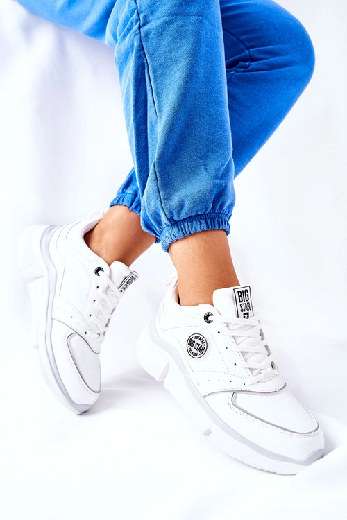 Sportowe Buty Na Platformie Big Star II274314 Białe