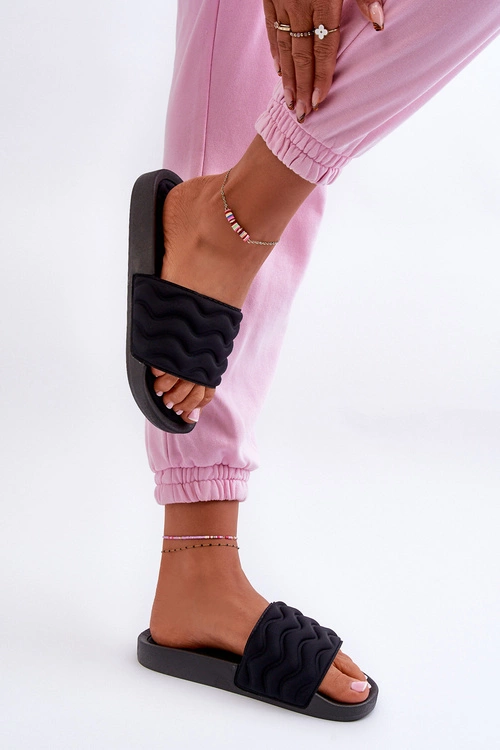 Lekkie Klapki Damskie Na Basen Czarne Beliordia