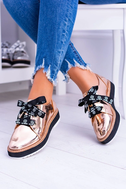 Lu Boo Damskie Półbuty Złoty Róż Moonlight