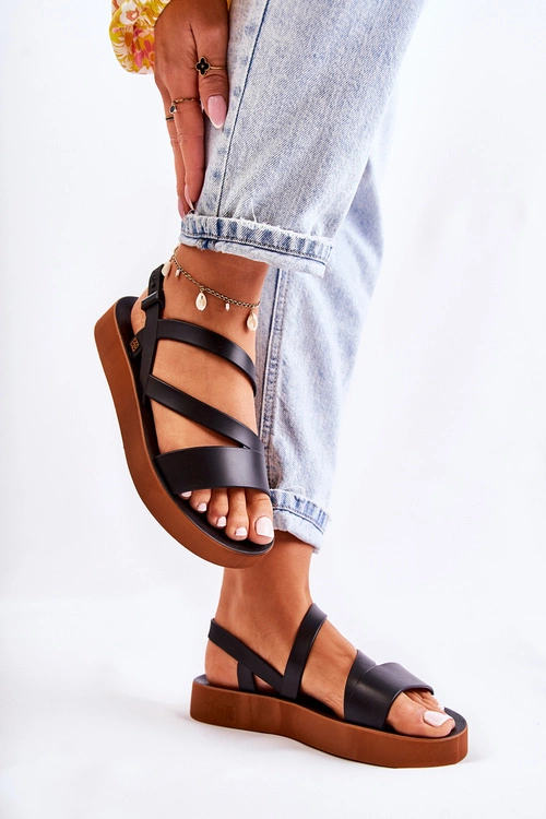 Damskie Gumowe Sandały ZAXY JJ285052 Czarne