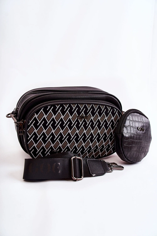 Damska Torebka Listonoszka 3w1 GOE ZNJ031 Czarna