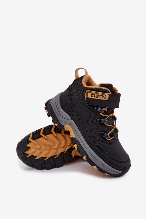 Trapery Śniegowce Dziecięce Na Rzep Big Star SS374013 Czarne