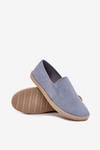 Espadryle Tenisówki Męskie Z Eko Zamszu Niebieskie Lunaria