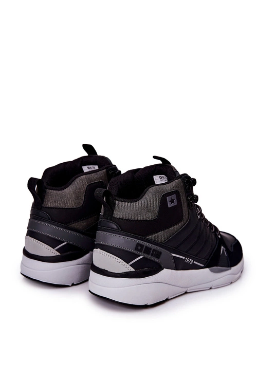 Wysokie Sportowe Męskie Buty Big Star II174223 Czarne