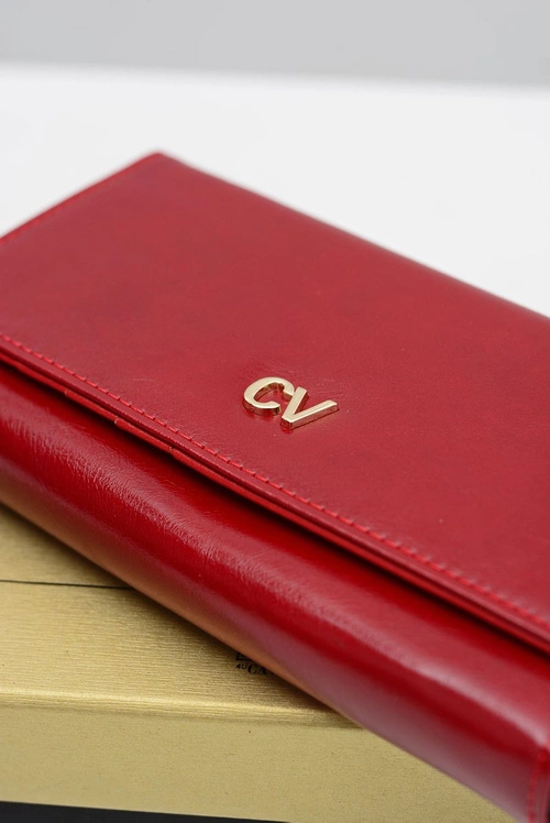 Duży Damski Czerwony Portfel