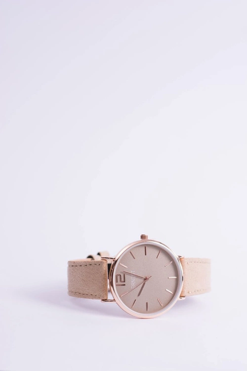 Damski Zegarek Ernest Manon Zamszowy Beżowy
