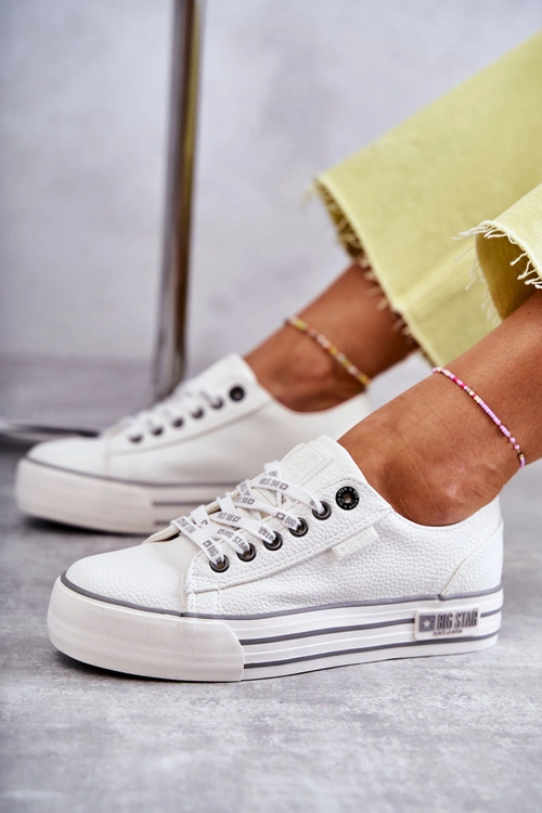 Niskie Damskie Trampki Big Star KK274014 Białe