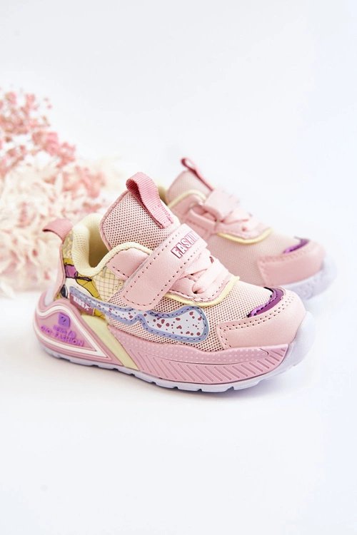 Dziecięce Lekkie Buty Sportowe Różowe Snoopy