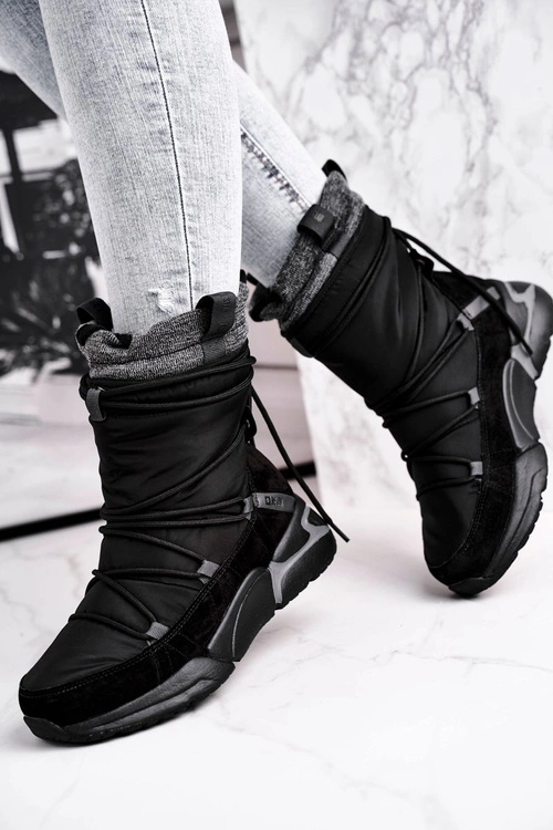 Damskie Śniegowce Big Star Czarne GG274628