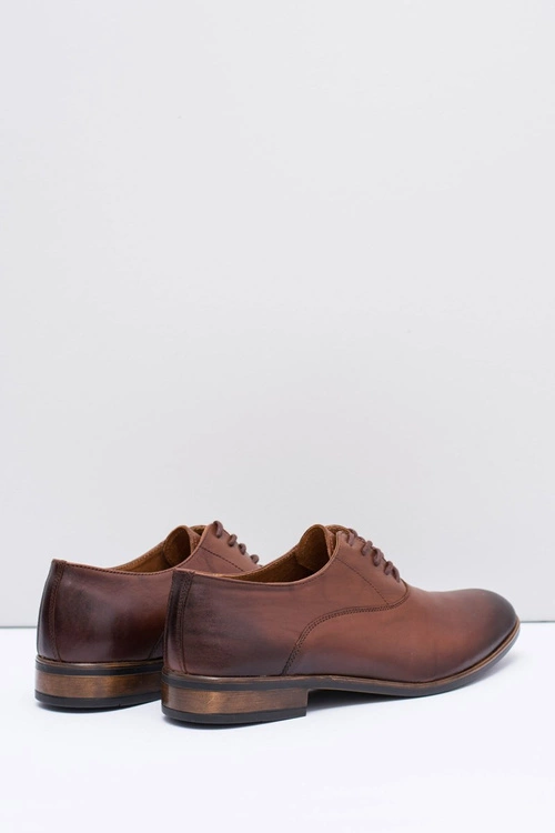 Półbuty Męskie Bednarek Skórzane Wizytowe Brązowe Clark