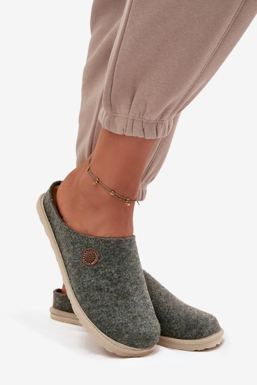 Obuwie Domowe Kapcie Damskie Inblu CS000047 Zielone