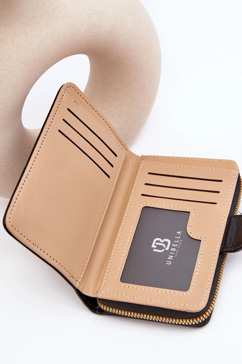 Damski Portfel Portmonetka Z Ekoskóry Czarny Risuna