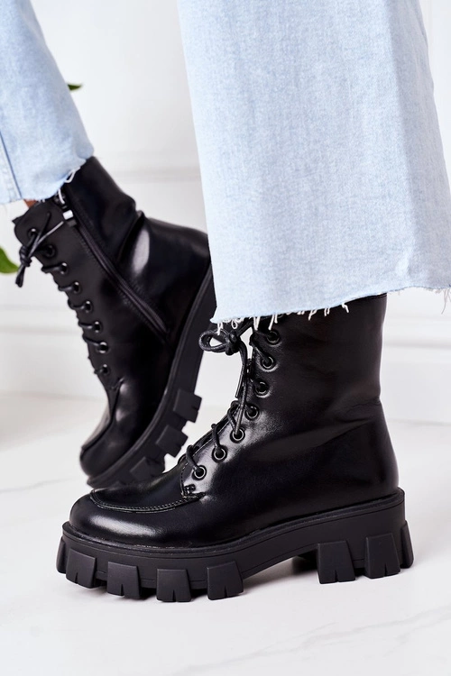 Ocieplane Botki Workery Czarne World Is Mine