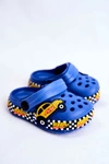 Klapki Dziecięce Piankowe Kroksy Niebieskie Road Racing