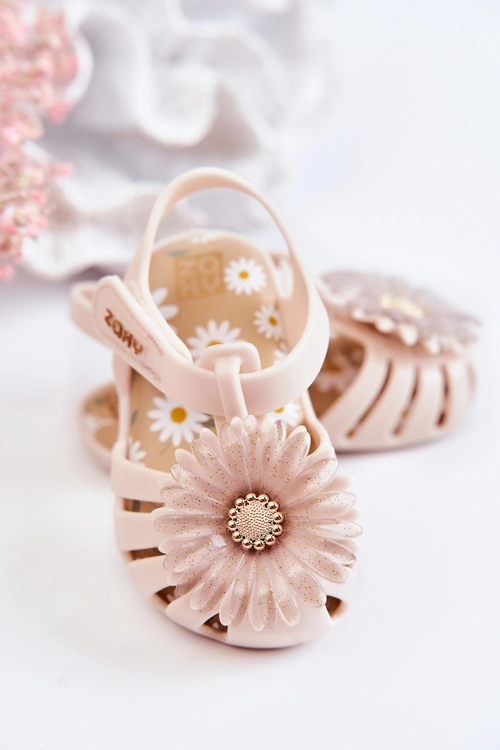 Dziecięce Sandałki Na Rzep Pachnące ZAXY JJ385031 Beżowe