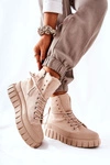 Ocieplane Trampki Na Platformie Beżowe Marlow