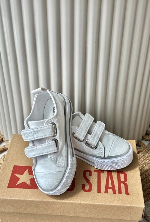 Dziecięce Trampki Na Rzepy Big Star LL374016 Białe