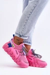 Wsuwane Modne Sneakersy Różowe Evolution
