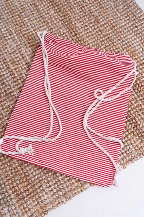 Damska Marynarska Torebka Czerwona Worek Plażowy