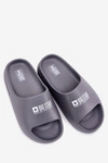 Piankowe Klapki Męskie Z Logo Big Star RR174A013 Szare