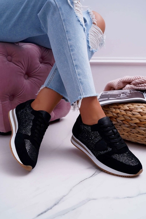 Damskie Sportowe Buty Czarne Mundo