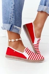 Damskie Espadryle Big Star HH276003 Czerwono-Białe