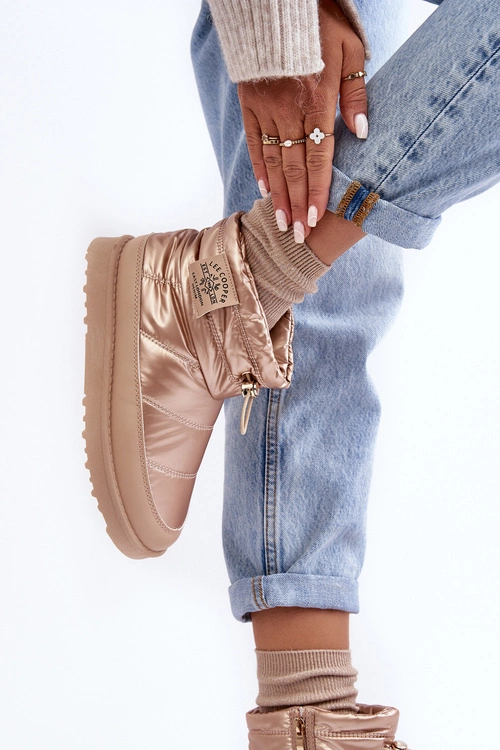 Damskie Śniegowce Ocieplane Lee Cooper LCJ-23-44-1965L Beżowe