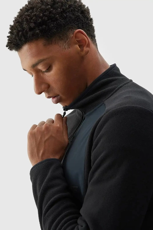 Polar Męski Ze Stójką Regular 4F 4FWAW24TFLEM250-20S Czarny