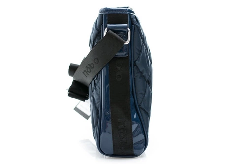 Pikowana Granatowa Torebka Listonoszka Nobo