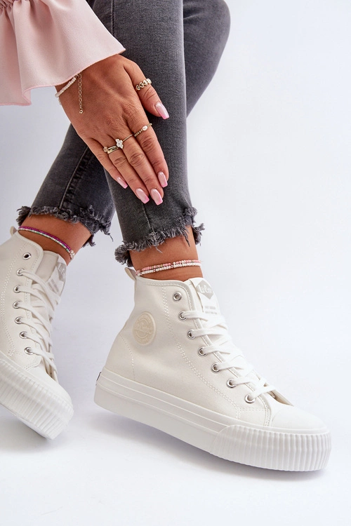 Trampki Damskie Wysokie Lee Cooper LCW-24-02-2132 Białe