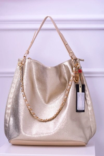 Monnari Złota Torba Worek Shopper BAGA750