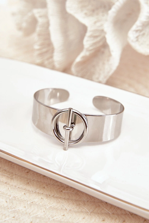 Bransoleta Damska Z Ozdobą Stal Nierdzewna Srebrna