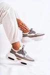 Damskie Sneakersy Sportowe Buty Biało-Szare New Horizon