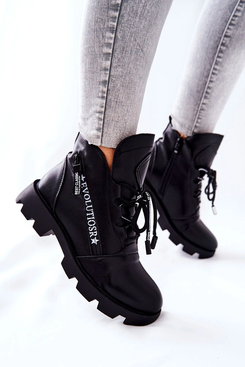 Botki Ocieplane Futerkiem Sergio Leone Czarne TR740