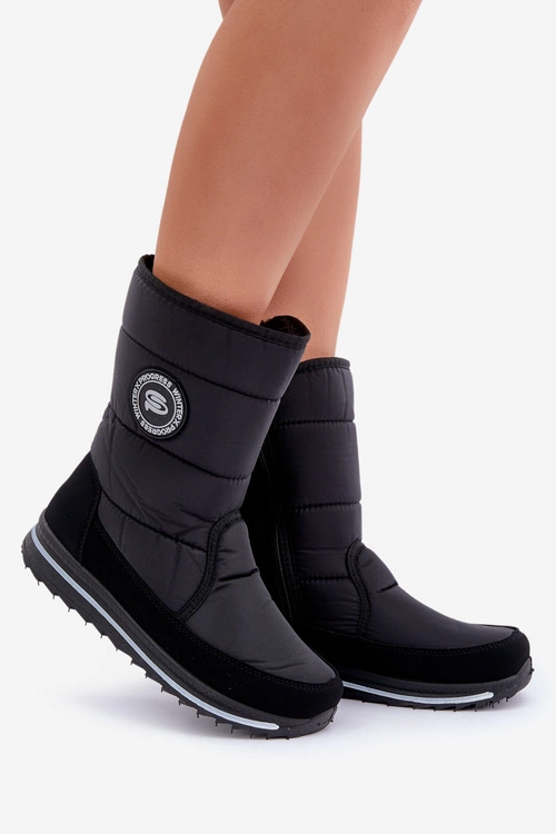 Damskie Śniegowce Na Zamek Progress PROGJ-21-09 Czarne