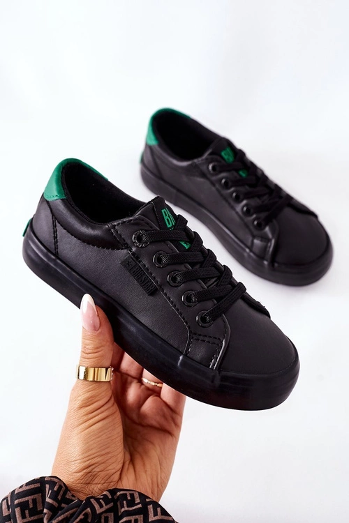 Dziecięce Skórzane Tenisówki BIG STAR DD374147 Czarne