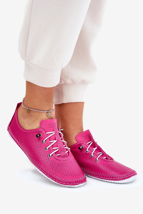 Półbuty Damskie Ze Skóry Naturalnej Artiker 54C0830 Różowe