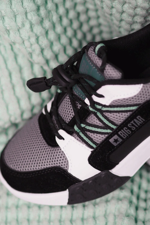 Dziecięce Buty Sportowe Memory Foam System Big Star LL374217 Czarno-Szare