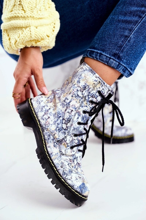 Damskie Botki Glany Workery Maciejka Wielokolorowe 01609-39/00-6