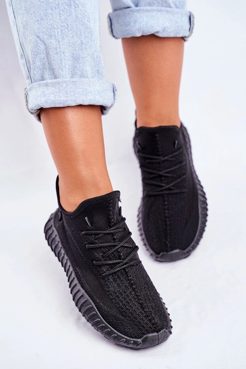 Damskie Sportowe Buty Lekkie Przewiewne Czarne Lumiere